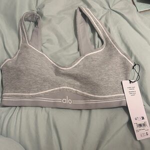 ALO heart throb bra grey xs nwt